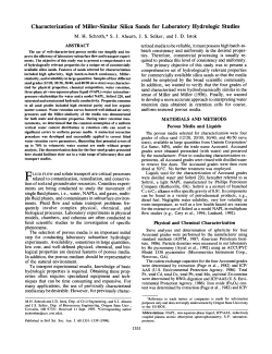 Characterization of Miller-Similar Silica Sands