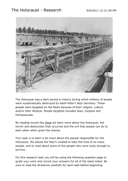 The Holocaust - Research - Watford Grammar School for Boys Intranet