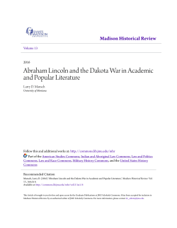 Abraham Lincoln and the Dakota War in Academic and Popular
