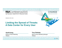 Limiting the Spread of Threats: A Data Center for