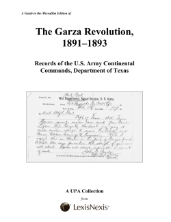 The Garza Revolution, 1891&ndash;1893