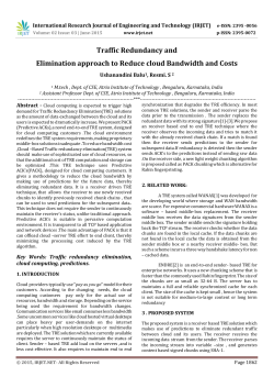 Traffic Redundancy and Elimination approach to Reduce