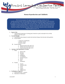 Program Outline - Kansas Learning Center for Health