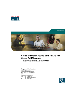 Cisco IP Phone 7905G and 7912G for Cisco CallManager