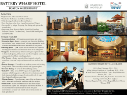 LOCATION &bull;Sophisticated urban waterfront retreat &bull;Nestled in the