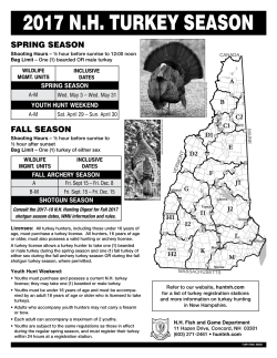 2017 nh turkey season - New Hampshire Fish and Game Department