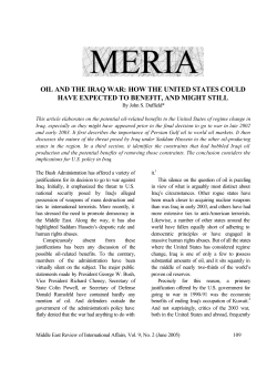 oil and the iraq war: how the united states could have
