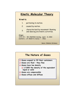 Kinetic Molecular Theory
