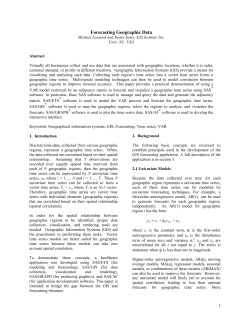 Forecasting Geographic Data