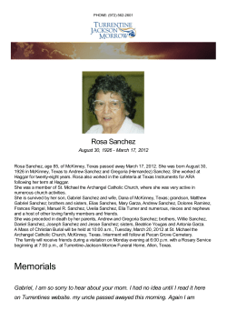 TJM Funeral - Obituaries - Rosa