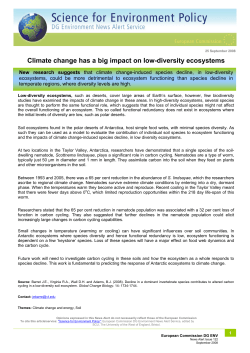 Climate change has a big impact on low