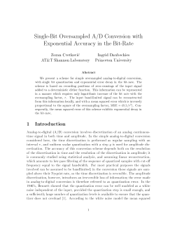 Single-Bit Oversampled A D Conversion with Exponential Accuracy