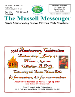 Santa Maria Valley Senior Citizens Club Newsletter Reservations