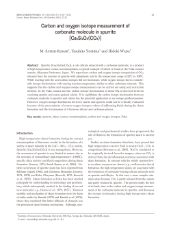 Carbon and oxygen isotope measurement of