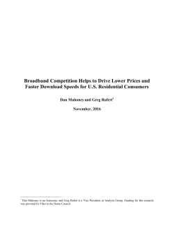 Broadband Competition Helps to Drive Lower