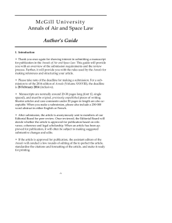 Annals` Guidelines on referencing and formatting