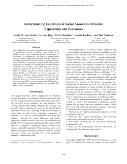 Understanding Loneliness in Social Awareness Streams