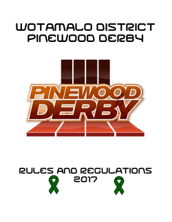 2017 Pinewood Derby Rules