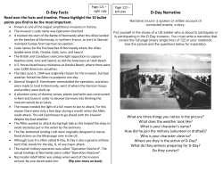 D-Day Facts D-Day Narrative