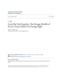 Gone But Not Forgotten: The Strange Afterlife of the Jay Treaty`s