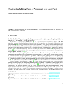 Constructing Splitting Fields of Polynomials over Local