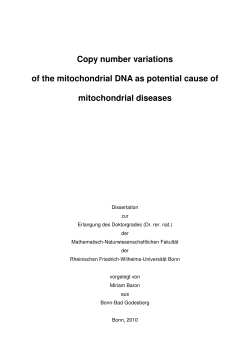 Copy number variations of the mitochondrial DNA