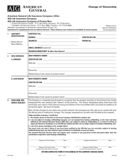 Ownership Change form - State Securities Corporation