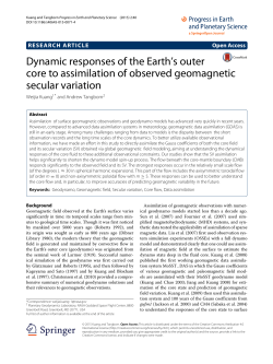 Dynamic responses of the Earth`s outer core to