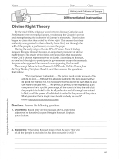 Divine Right Theory - Burnet Middle School