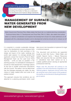 Management of Surface Water Generated From New Development