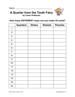 A Quarter from the Tooth Fairy