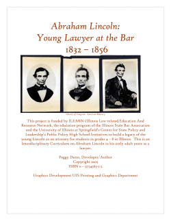 Abraham Lincoln: Young Lawyer at the Bar