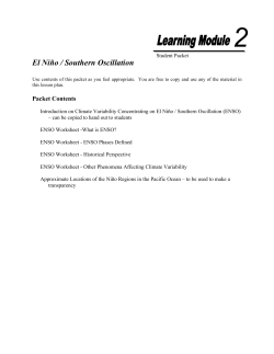 El Ni&ntilde;o / Southern Oscillation - Climate Forecasts Decision Making