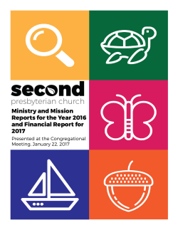 2016 Annual Report - Second Presbyterian Church