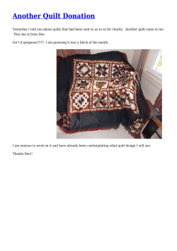 Another Quilt Donation - Jo`s Country Junction