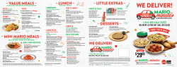 Take-Out Menu - East Side Mario`s