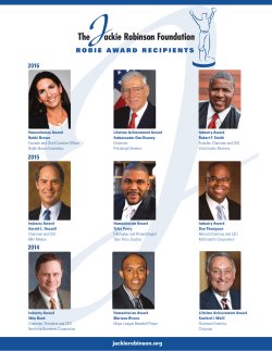 robie award recipients 2015 2016 2014