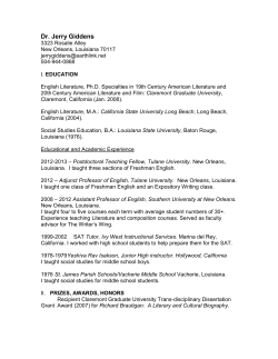 Dr. Jerry Giddens - The University of Southern Mississippi