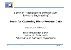 Tools for Capturing Micro-Process Data