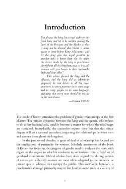 Esther and the Politics of Negotiation
