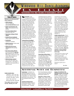 On-Pointe September 2013 PDF - Windwood Hill Dance Academy