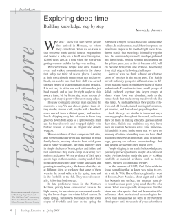 Exploring deep time - Montana Heritage Project