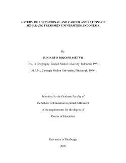 A STUDY OF EDUCATIONAL AND CAREER ASPIRATIONS OF