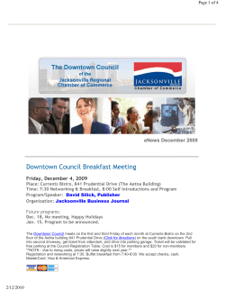 December - Jax Chamber`s Downtown Council