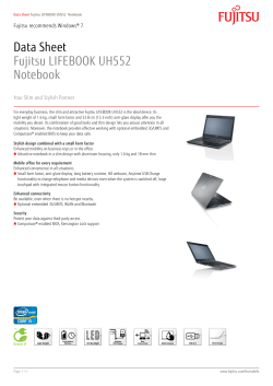 Data Sheet Fujitsu LIFEBOOK UH552 Notebook