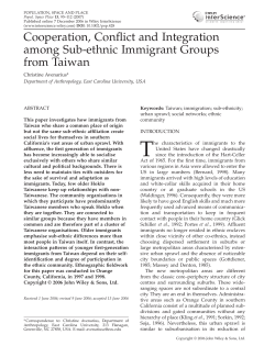 Cooperation, conflict and integration among sub-ethnic