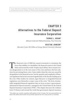 CHAPTER 3 Alternatives to the Federal Deposit