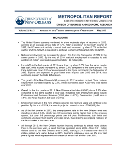 metropolitan report - University of New Orleans