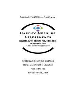 Basketball (1503310) Item Specifications Hillsborough County