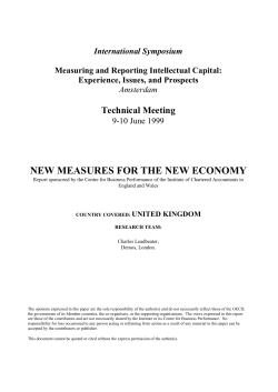 new measures for the new economy